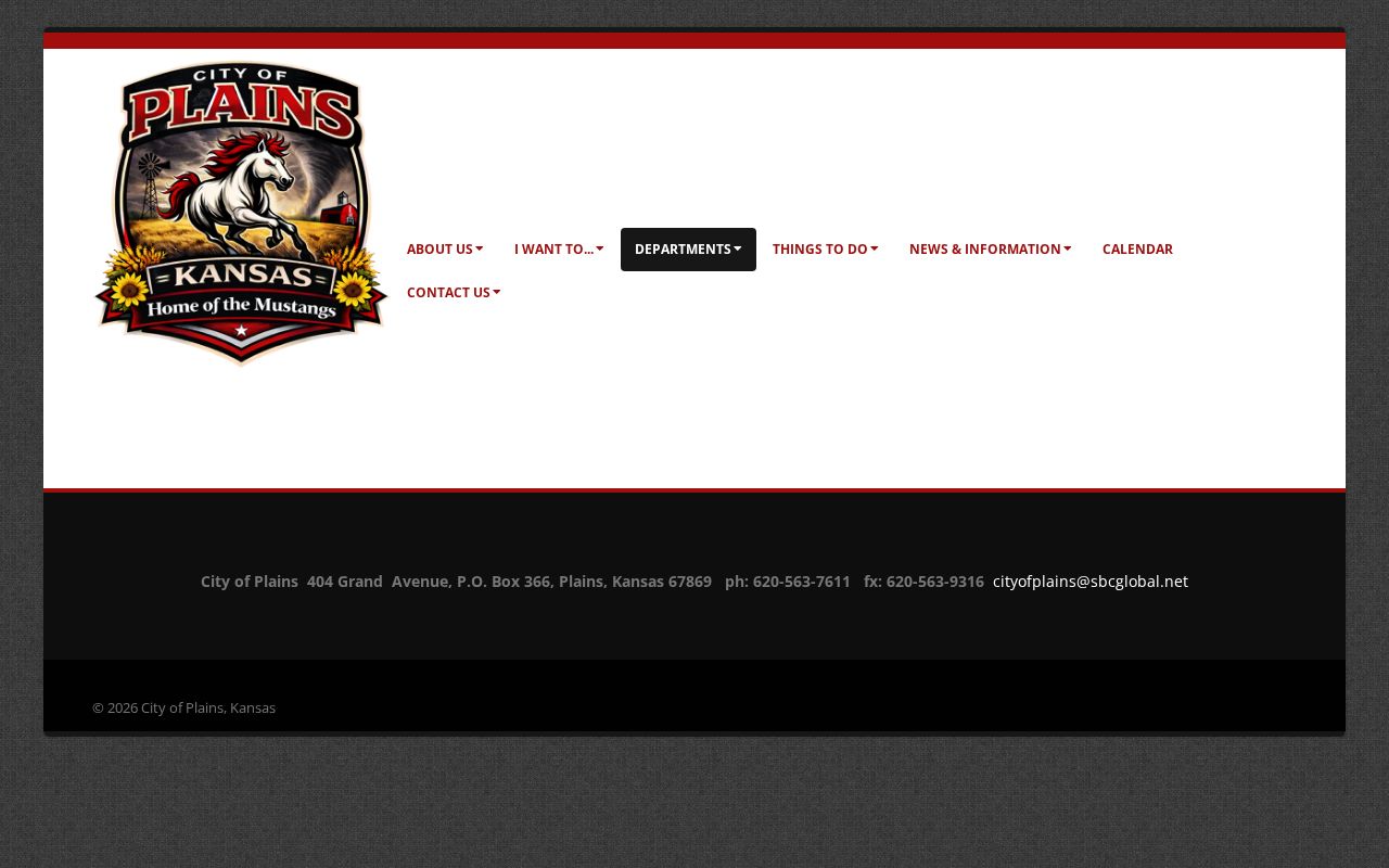 Plains court records source without a separate municipal court portal