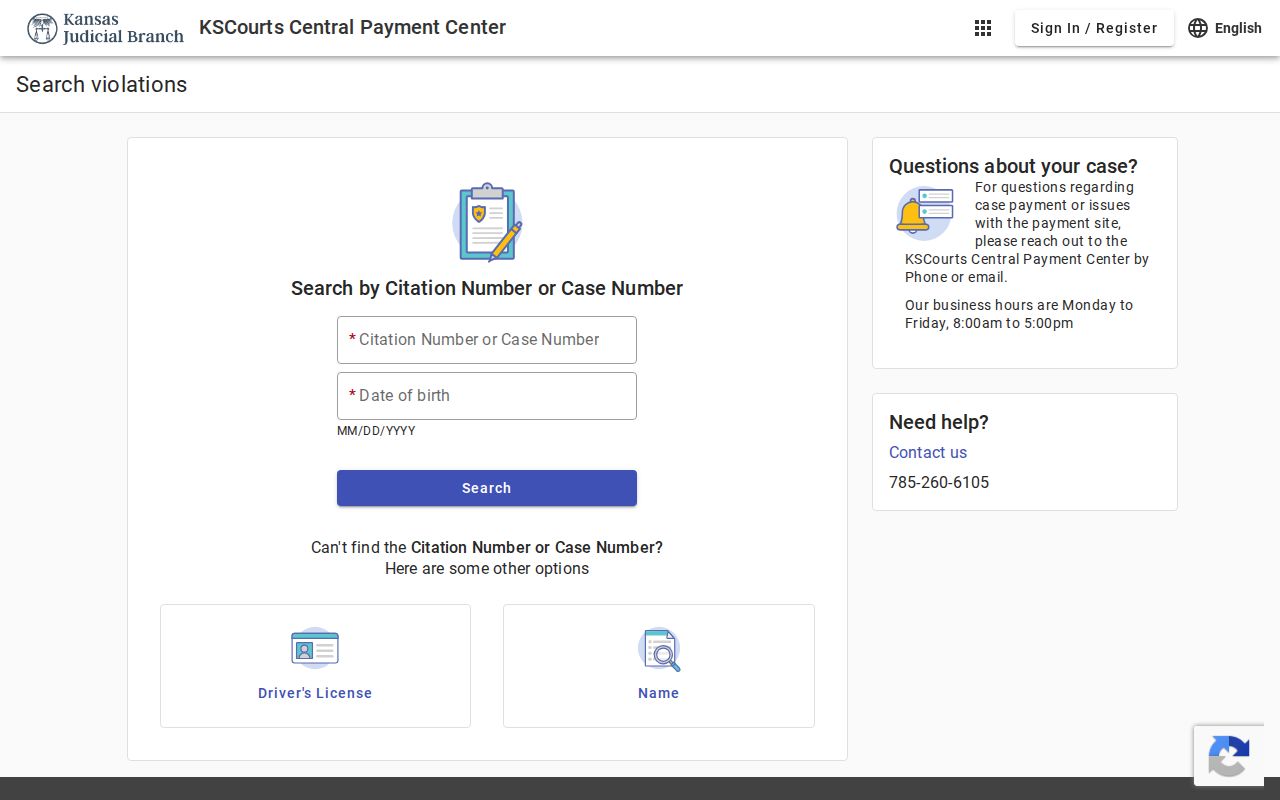 Meade County traffic court records payment search modes for citations and cases